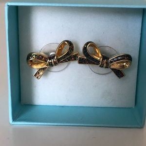 Kate Spade Glitter Bow Earrings Studs